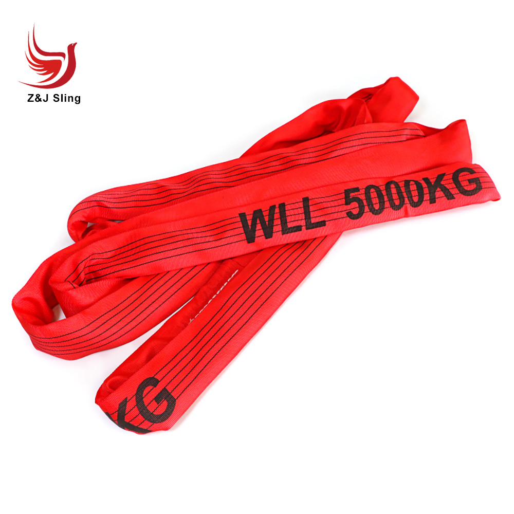 flexible round sling Polyester Round Lifting Webbing Sling, Soft Endless Sling