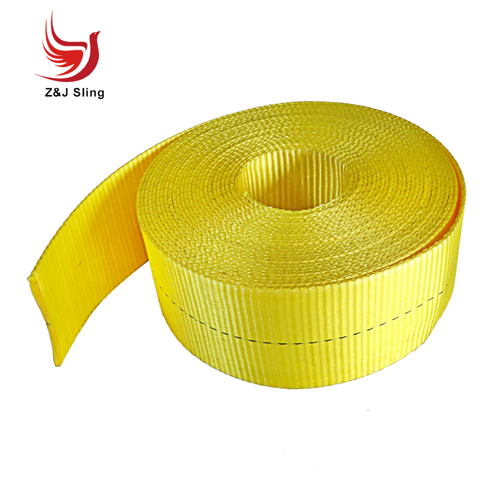 1-20 Ton Yellow Polyester Webbing Soft Flexible Webbing Sling