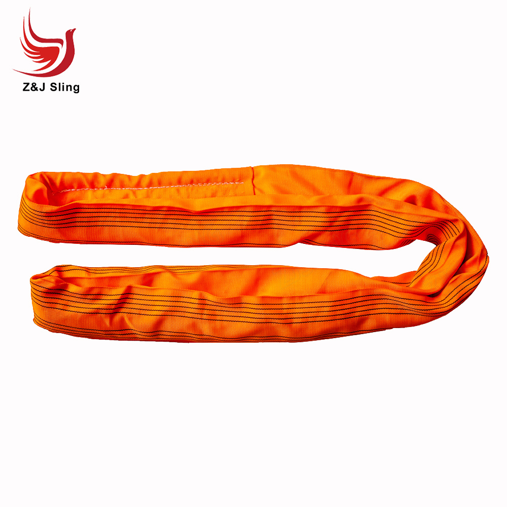 Polyester Webbing Soft Flexible Round Sling Red 5T for Lifting