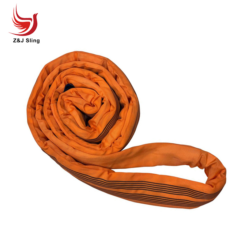 Polyester Webbing Soft Flexible Round Sling High Capicity for Lifting