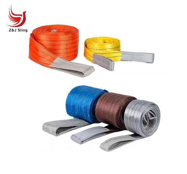 Double Ply Flat Polyester Webbing Sling with 1-20T Capacity