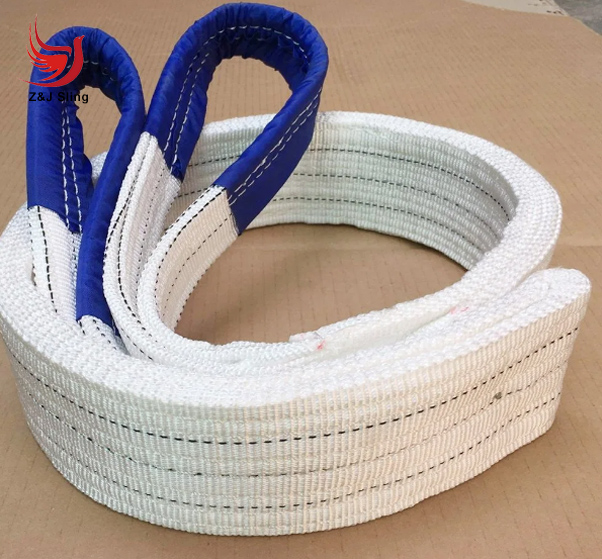 Polyester Flat Webbing Sling with Lifting Eyes From 1t to 20t