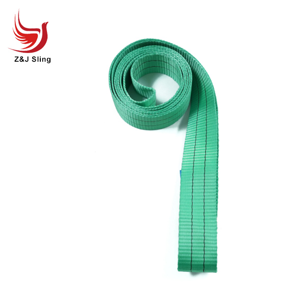 Safety Flat Webbing Sling with Eye for Cargo Lashing and Lifting