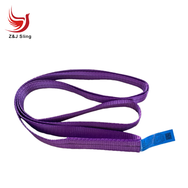 2-Ply Eye-Eye Polyester Flat Webbing Sling for Industrial Lifting Objects and Equipments, CE, GS Certificated, Factory Price, 1ton-60ton