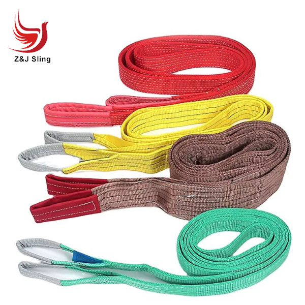 Cheap Price 1-20T Double Ply Polyester Webbing Sling with Lifting Eyes Sf: 8: 1 Sf: 7: 1 Sf: 6: 1 Sf: 5: 1