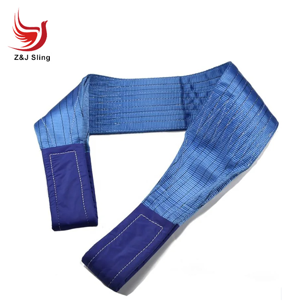 Double Flat Eye to Eye Lifting Belt Polyester Webbing Sling Cargo Lashing