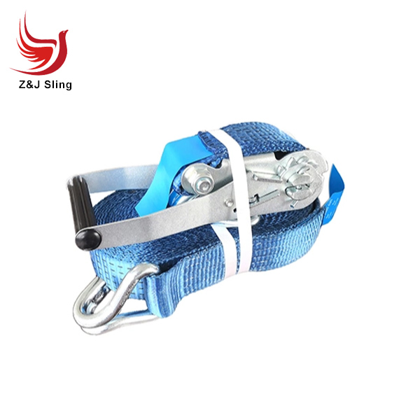 Cargo Lashing Belt Customized RTFH Flat Hook Ratchet Tie-Down Lashing Strap