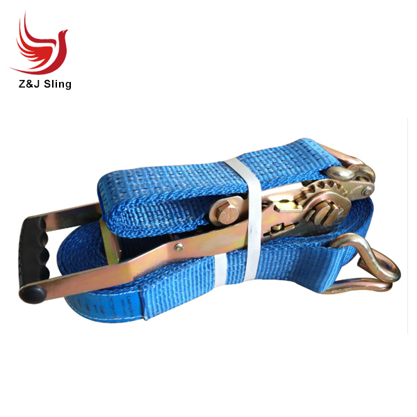 Cargo Lashing Belt Customized Flat Hook Ratchet Strap Tie-Down Lashing Sling