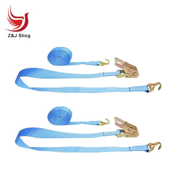 Lashing Strap Customized Double J Hook Ratchet Strap Tie-Down Lashing