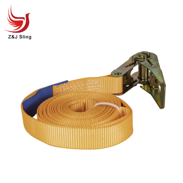 Cargo Lashing Belt Customized Buckle Flat Hook Ratchet Strap Lashing Sling