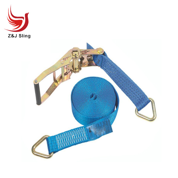 Ratchet Strap D Ring Lashing Sling for Lifting